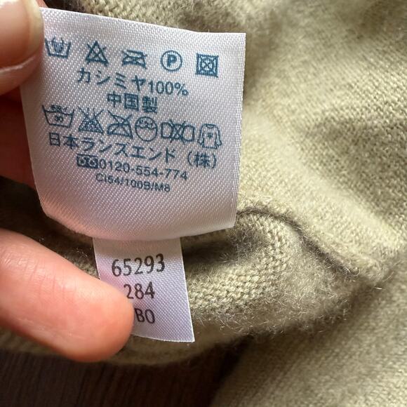 Lands’ End 100% Cashmere Crewneck Sweater Sage Green Women’s S Petite - Picture 7 of 7